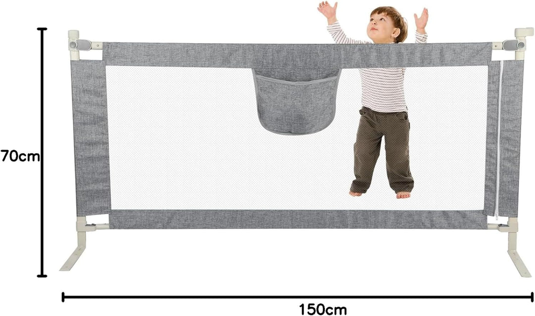 Kedia Bettgitter, Bettschutzgitter Kinderbettgitter für Kinder, Babybettgitter Vertikal Hebbar, Kind