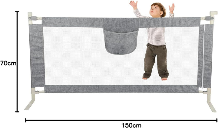 Kedia Bettgitter, Bettschutzgitter Kinderbettgitter für Kinder, Babybettgitter Vertikal Hebbar, Kind