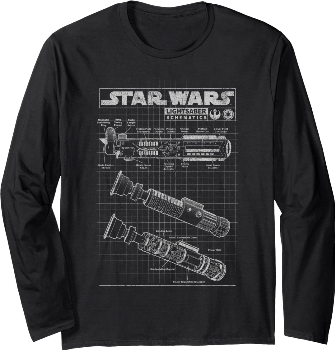 Star Wars Lightsaber Schematic Diagram Langarmshirt