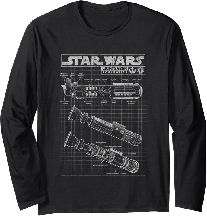 Star Wars Lightsaber Schematic Diagram Langarmshirt