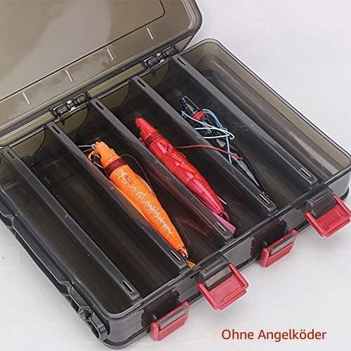 OriGlam Aufbewahrungsbox für Angelköder, Aufbewahrungsboxen für Angelzubehör, doppelseitig, 10 Fäche