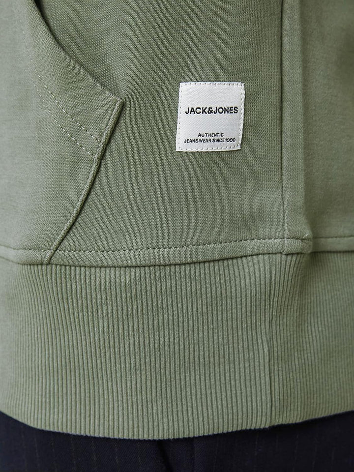 JACK & JONES Male Kapuzenpullover Einfarbig Kapuzenpullover XS Dusty Olive, XS Dusty Olive