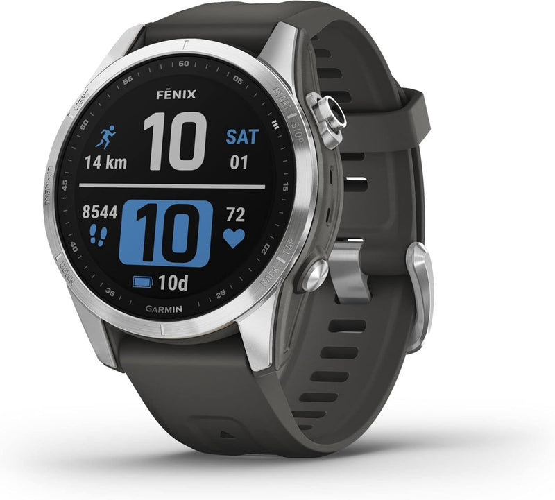 Garmin fenix 7 – GPS-Multisport-Smartwatch mit Farbdisplay und Touch-/Tastenbedienung, TOPO-Karten,