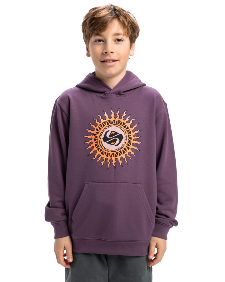 Quiksilver Jungen Graphic Hoodie Youth Pullover (1er Pack) 10 Jahre Vintage Violet, 10 Jahre Vintage