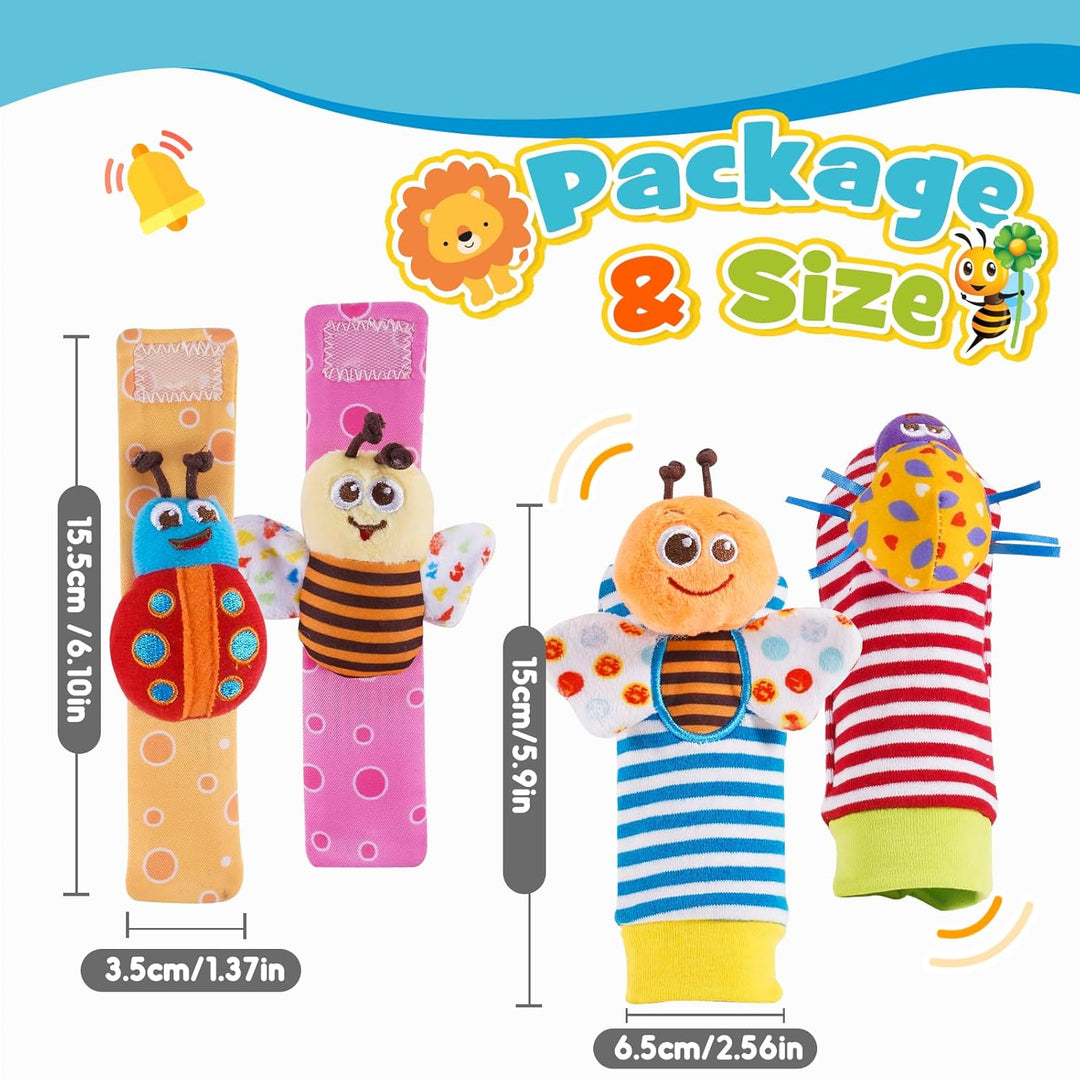 Tsokize Baby Spielzeug 0 3 6 9 Monate, 14 Pcs Rasseln Beissring Set Baby Spielzeug ab 0 3 6 9 Monate