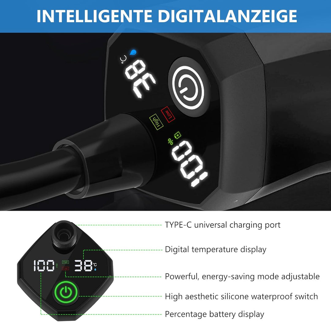 20L Upgrade Tragbare Campingdusche, Campingdusche Tragbare, Schwarze Aussendusche Elektrische Aussen