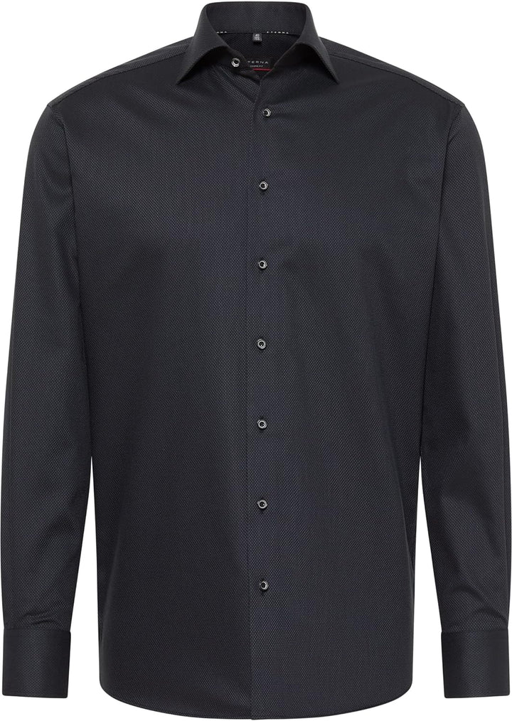 eterna Herren Strukturhemd im Dobbydesign MODERN FIT 1/1 Graphit 41_H_1/1