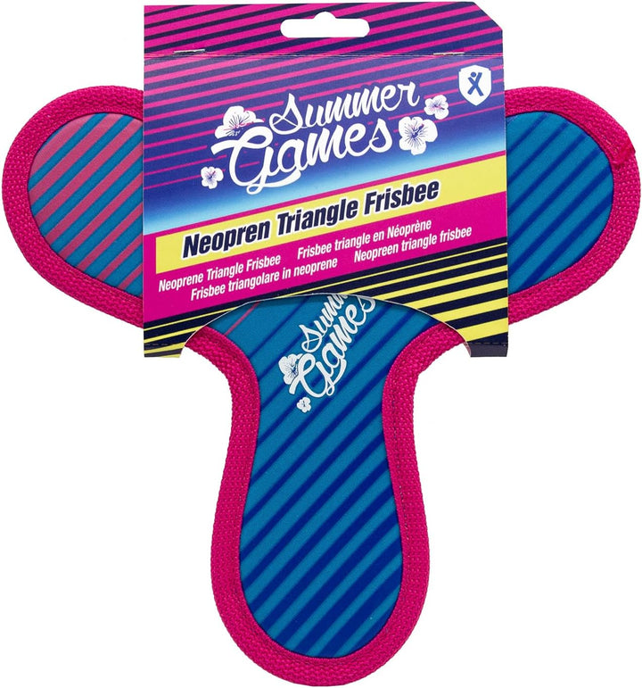 SUMMER GAMES Neopren-Triangle-Frisbee Set, 23 cm Durchmesser, Set 3 Stück, Dreieckig, für Strand und
