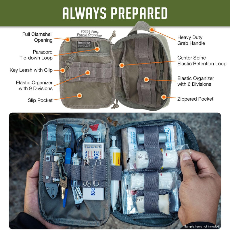 Maxpedition, praktische Tasche Fatty, Laubgrün (grün) - MAXP-261-F Foliage Green, Foliage Green