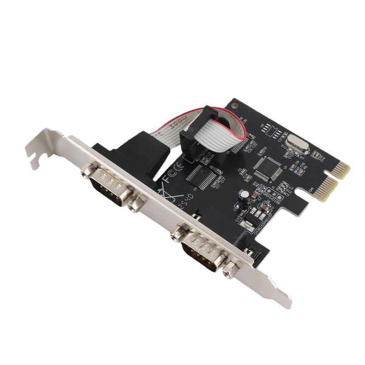 2 Port PCI Express RS 232 DB9 Serielle Portkarte, PCIE Serielle Erweiterungskarte mit ASIX AX99100 C