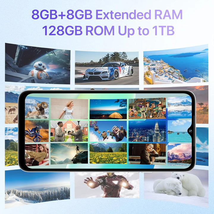 UMIDIGI G5 Smartphone Ohne Vertrag, 16GB+128GB/1TB, Handy Ohne Vertrag Android 13, 50MP+8MP, 6.6" HD