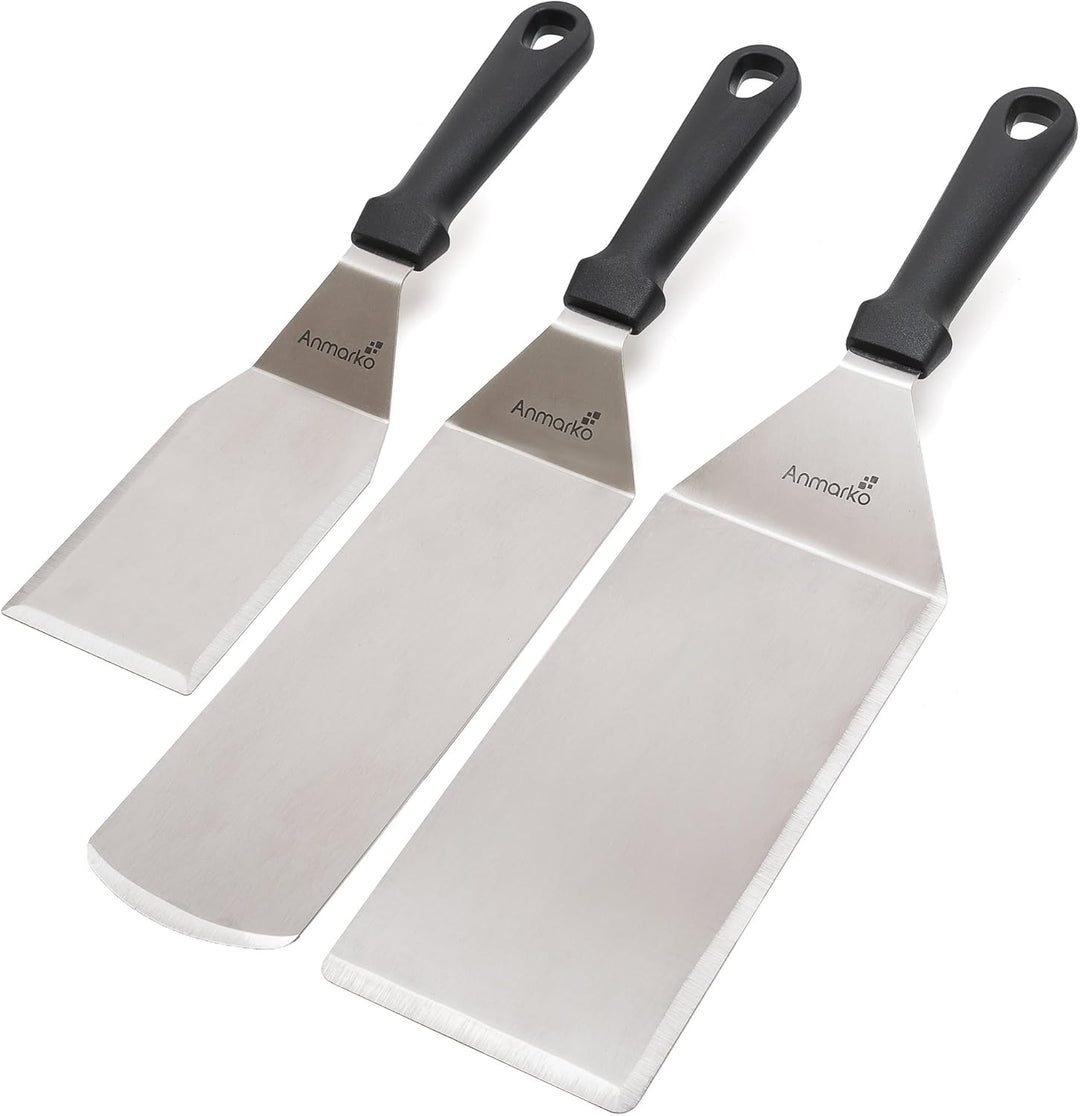 Exklusives Grillwender Set aus hochwertigem Edelstahl - BBQ Grillset in erstklassiger Qualität für H