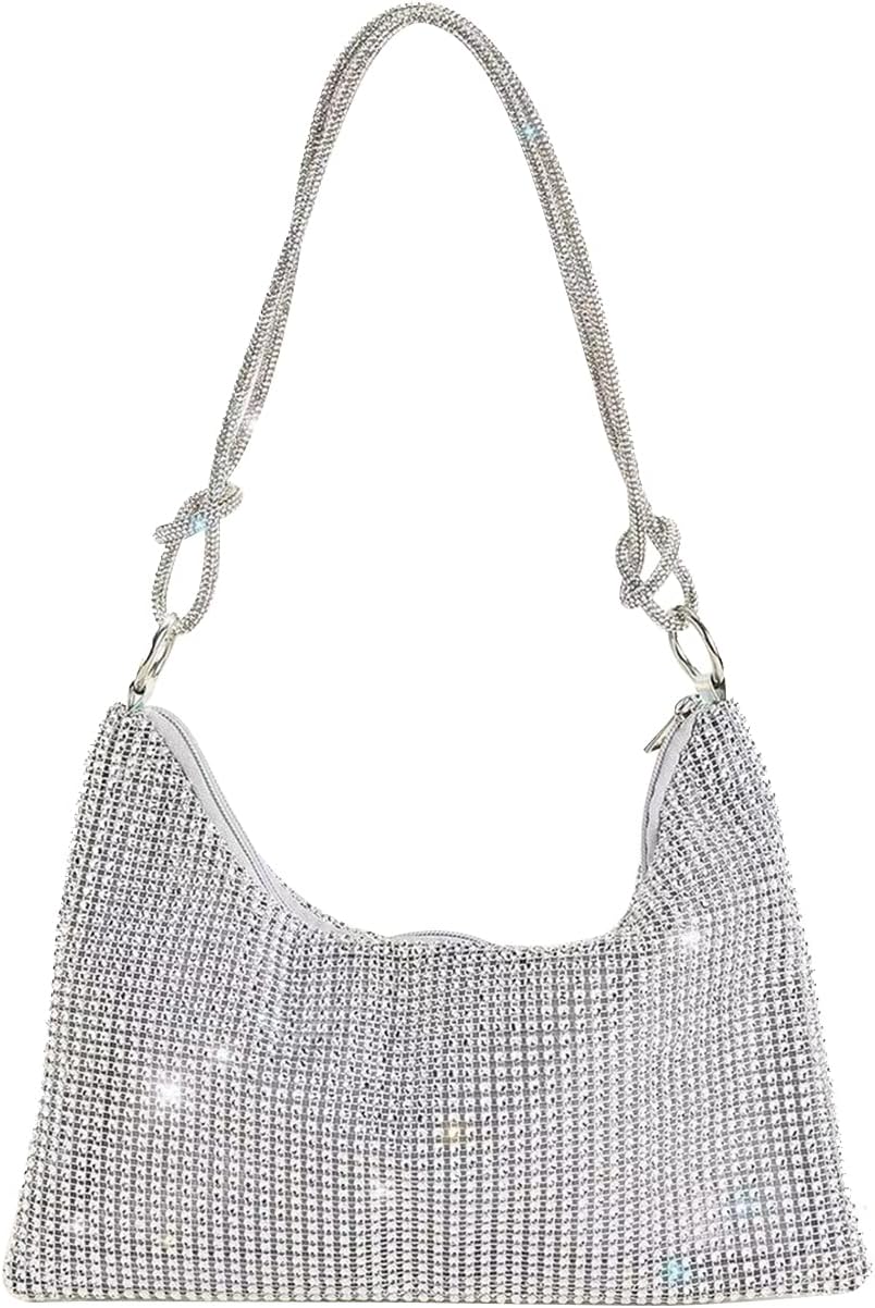 CORIOS Abendtasche Damen Strass Handtasche Strasssteine Schultertasche Shiny Diamant Clutch Bag Klei