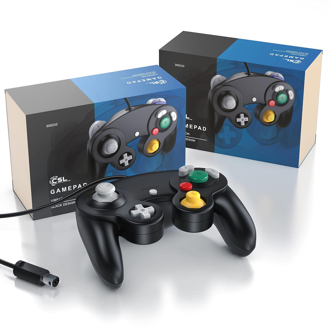 CSL - Nintendo Wii U Wii GameCube Gamepad Controller - Vibrationseffekt - 2er Set