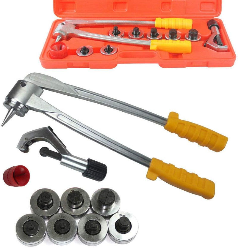 Futchoy 10-28mm Rohrexpander Aufweitzange Rohraufweiter Set mit Rohrabschneider und 7 Aufweitköpfe,