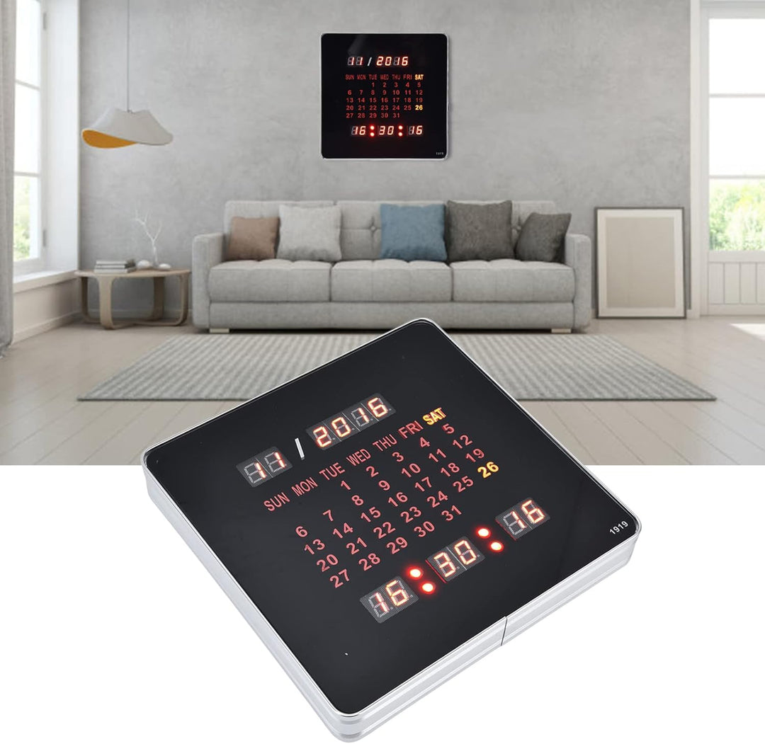 Focket Digitale Wanduhr, 7,87 Zoll Ewiger Kalender, Grosse Anzeige, Digitale Uhr, Batteriebetriebene