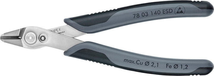 Knipex Electronic Super Knips® XL ESD mit Mehrkomponenten-Hüllen 140 mm (SB-Karte/Blister) 78 03 140