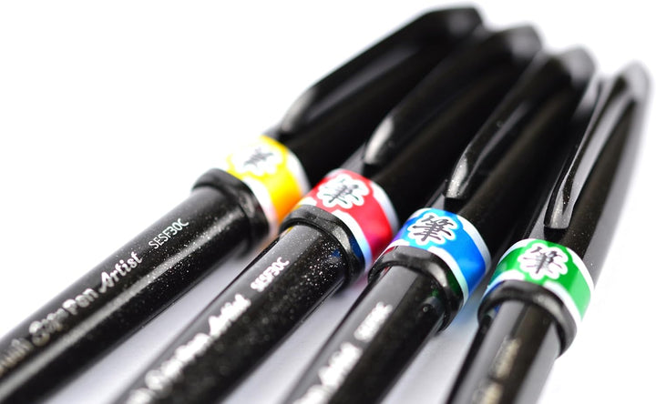 Pentel SESF30C-AX Extra feine Pinsel-Spitze, 12 Stück schwarz 12 Schwarz, 12 Schwarz