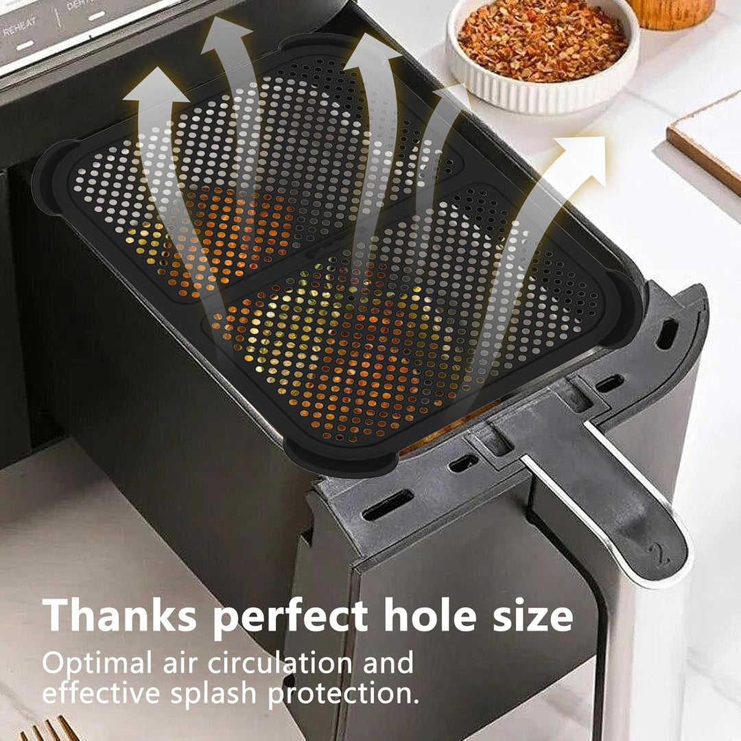Gachiwar 2 Stück Silikon-Spritzschutz für Heissluftfritteusen, kompatibel mit Ninja Foodi MAX Dual Z