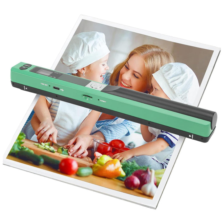 Walfront Portable Scanner, 900 DPI Fotoscanner, Tragbarer A4 Dokumentenscanner für Geschäftsfotos, B