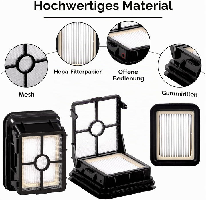 (12 Stück) Ersatz-HEPA-Filter, kompatibel mit Bissell Crosswave 1785 1866 2306 2551 2554 2590 2593 2
