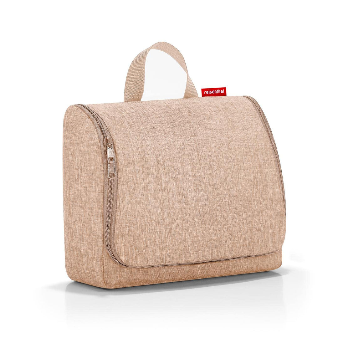 reisenthel toiletbag XL Twist Coffee - praktischer Kulturbeutel mit Haken, wasserabweisendes Materia