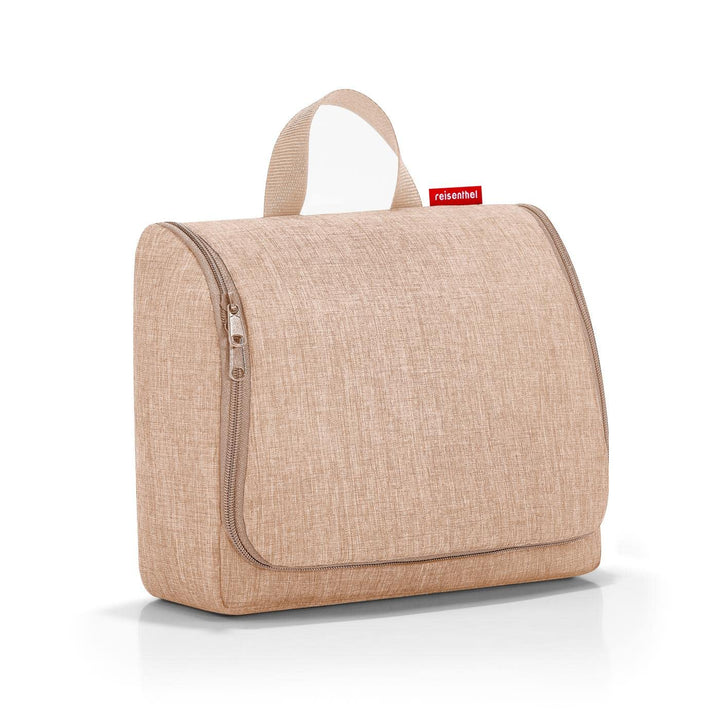 reisenthel toiletbag XL Twist Coffee - praktischer Kulturbeutel mit Haken, wasserabweisendes Materia