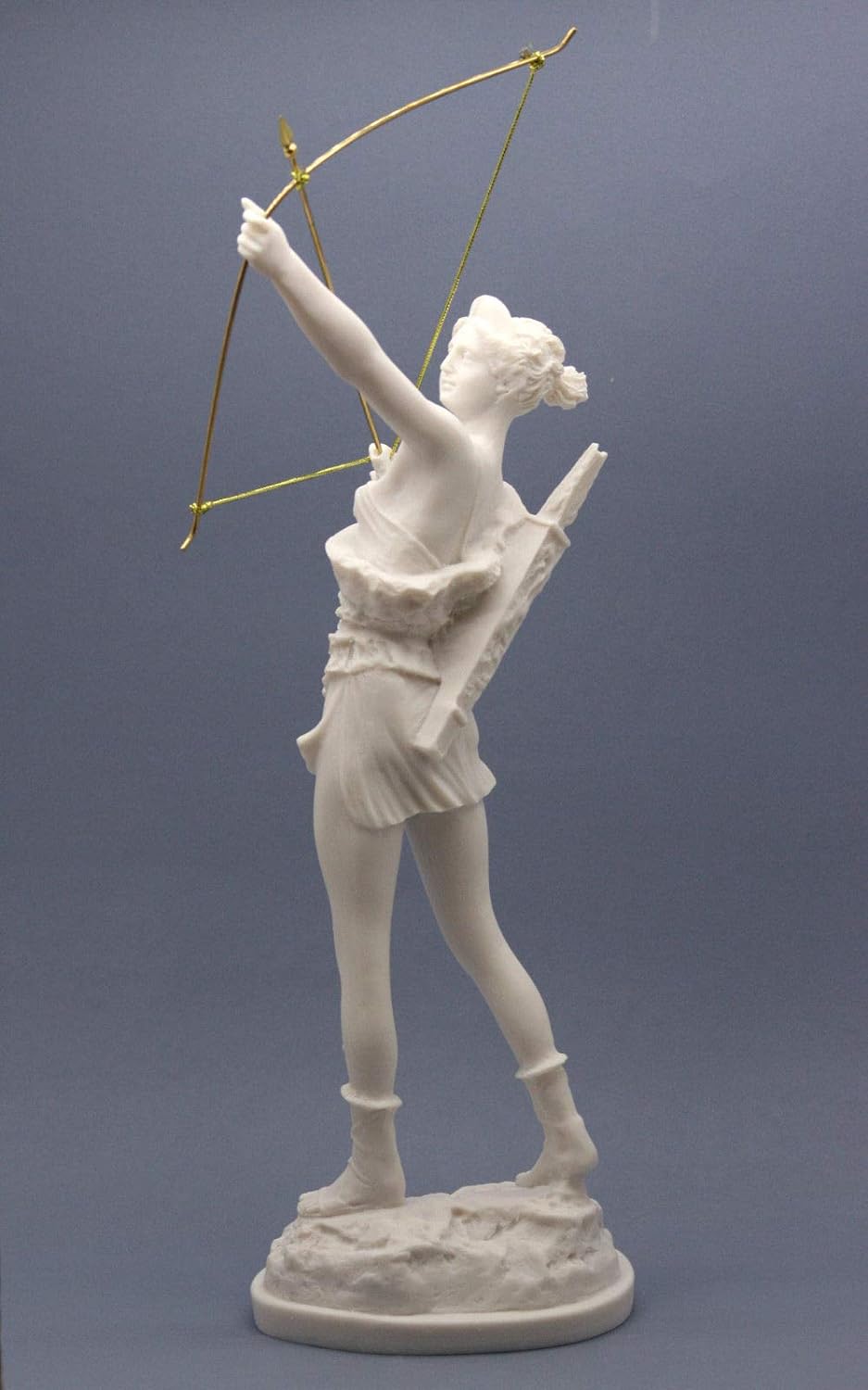 Greekartshop Artemis Diana Statue mit Schleife griechische römische Göttin Statue Skulptur aus Marmo
