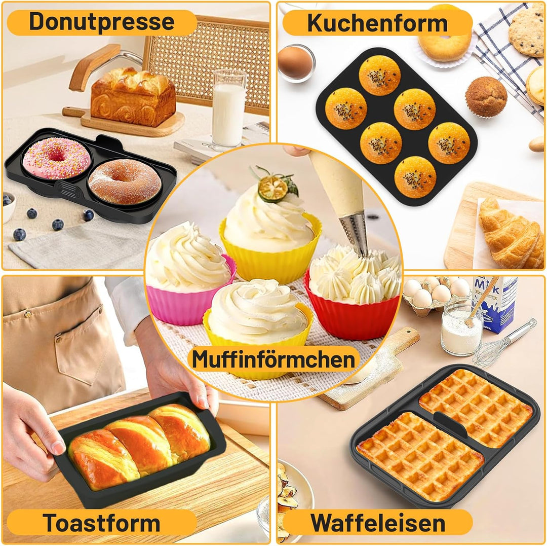 21PCS Ninja Heissluftfritteuse Zubehör, Airfryer Zubehör für Ninja Foodi Max Dual Zone AF400EU, AF40