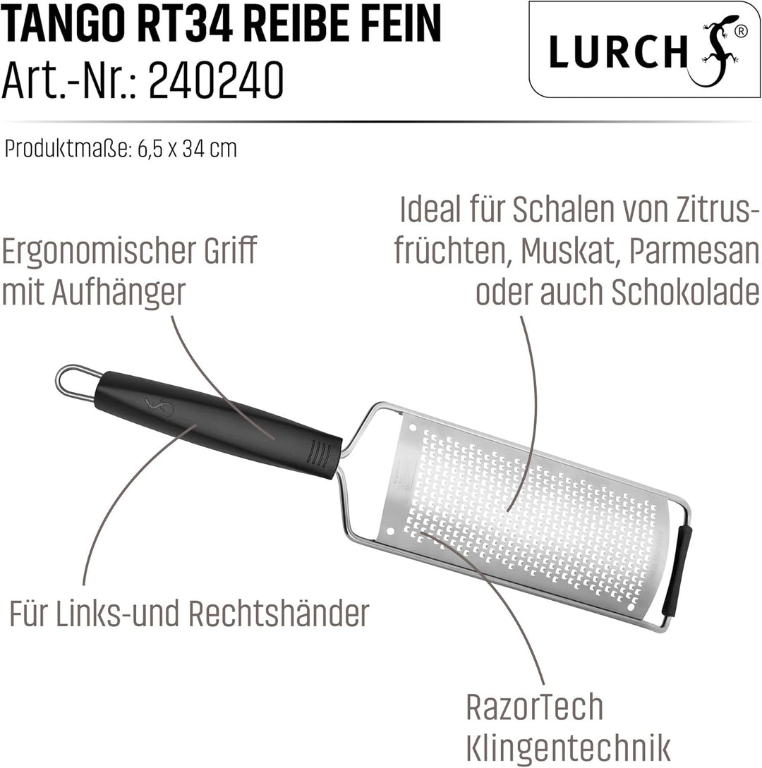 Lurch 240240 RazorTech RT34 Reibe fein aus Edelstahl und mit Griff aus Kunststoff, 33.5 x 7.3 x 2.5