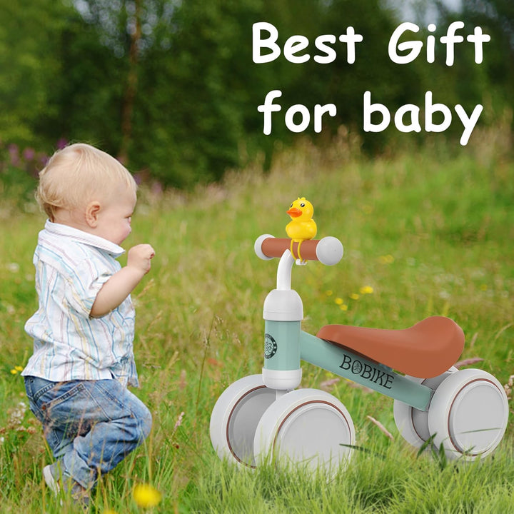 MHCYLION Kinder Laufrad ab 1 Jahr Balance Lauflernrad Spielzeug mit 4 Räder für 10-24 Monate Baby, E