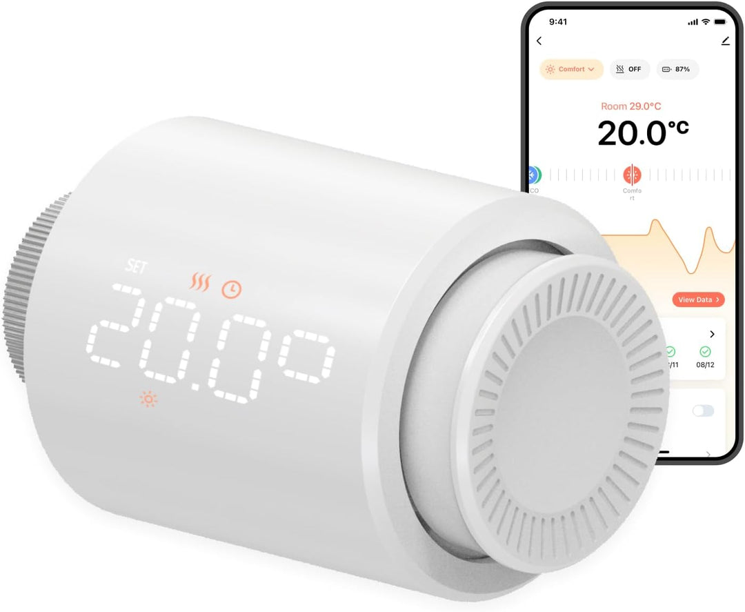 EZAIoT Smart Heizkörperthermostat WLAN – Programmierbares Heizkörperventil mit Tuya-Fernbedienung, T