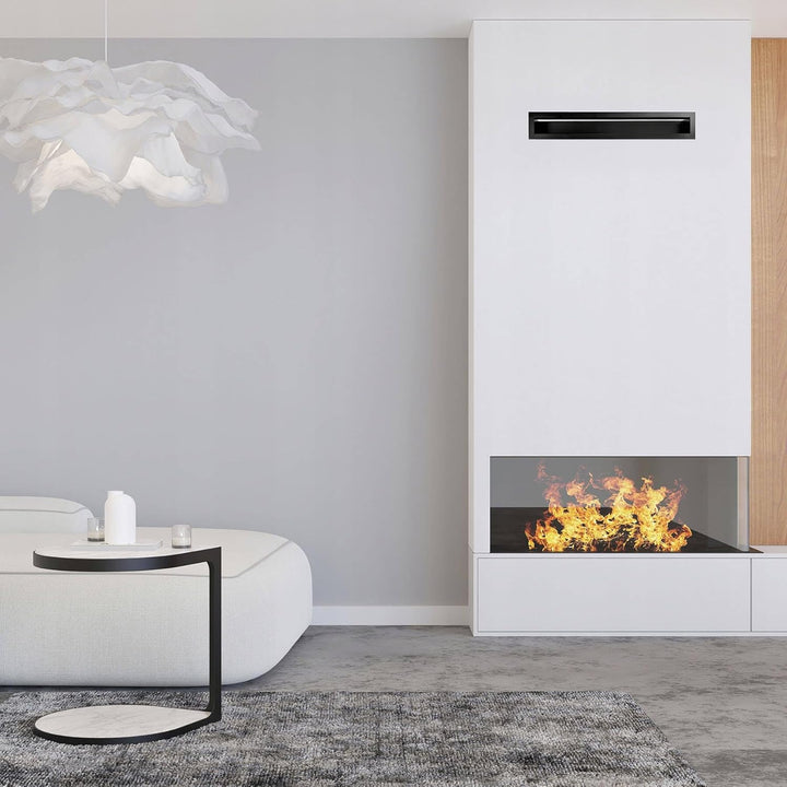 Lüftungsgitter Kamin schwarz - Warmluftgitter - Abluftgitter - Verdeckter Lufteinlass - Rechteckig 1