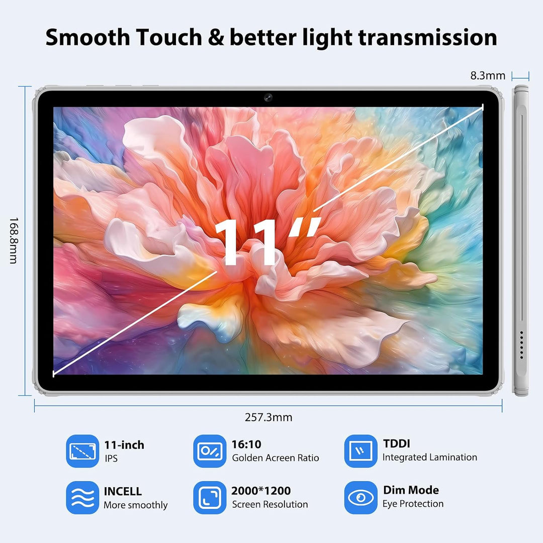 2026 Android 16 Tablet 11 Zoll, 36GB RAM+512GB ROM, SIM 4G &amp; 5G WiFi, Octa Core, 13MP+8MP, 2000 * 12