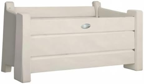 Esschert Design Fallen Fruits CF32G – Rechteckiger Pflanzkübel (2er-Set) Weiss, Weiss