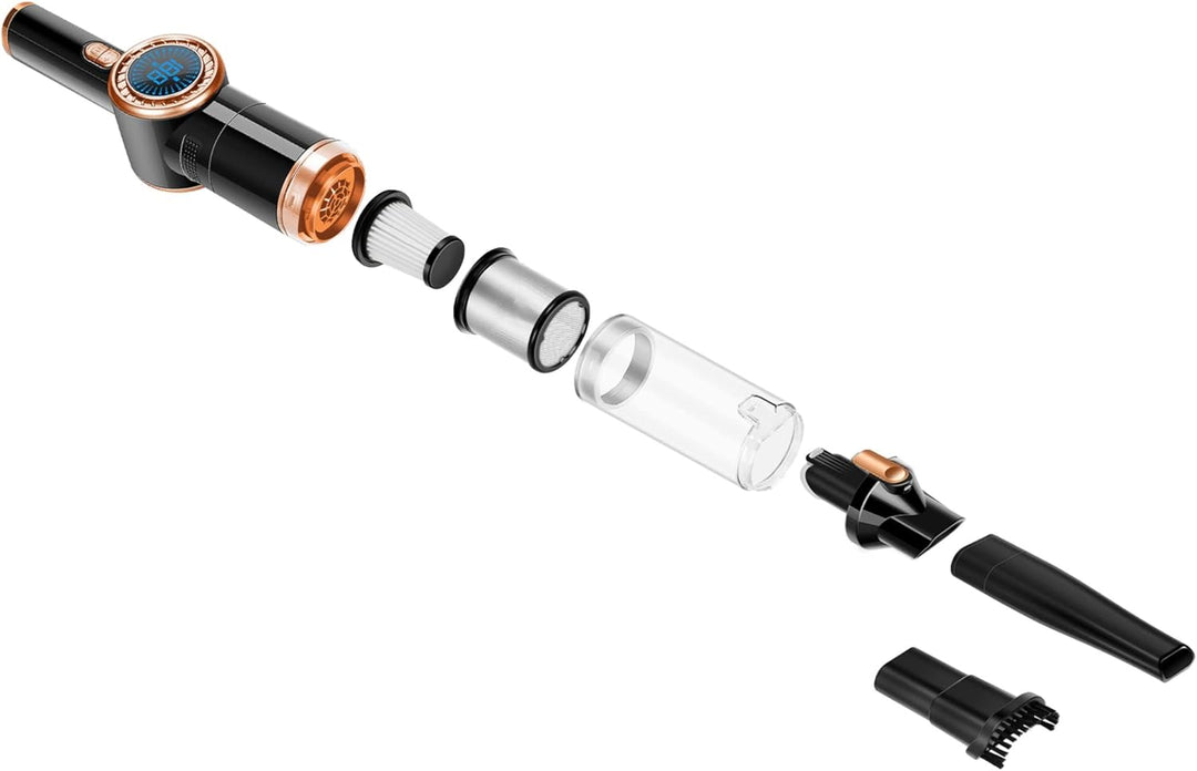 TurboTronic/Akku Handstaubsauger/schwarz-Gold, schwarz-Silber, Silber-orange/kabelloser Akkustabsaug