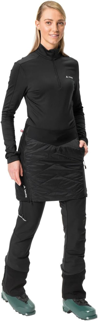 VAUDE Women's Sesvenna Reversible Skirt II - Winterrock Damen - Wenderock 34 Black/White, 34 Black/W