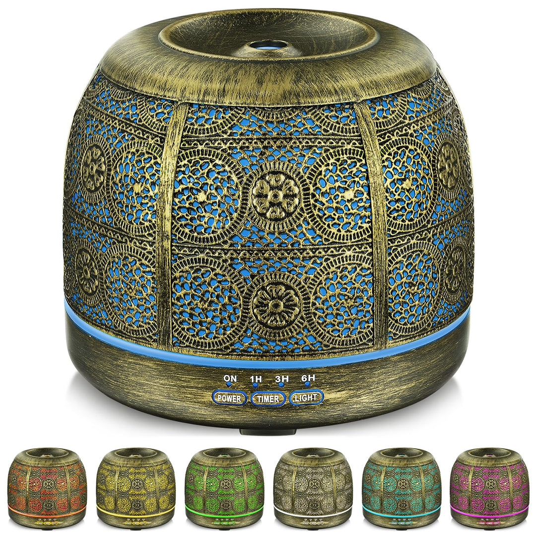 SALKING Aktualisierte Version Aroma Diffuser, 500ml Metall Aromatherapie Diffusor für ätherische Öle