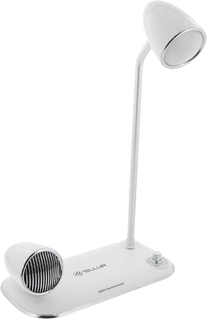 TELLUR Nostalgia Kabelloses Ladegerät, 15 W Leistung, Bluetooth-Lautsprecher 5 W, Schreibtischlampe