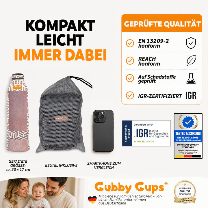 Hüfttrage Baby – Ergonomische seitliche Babytrage ab 6 Monate, praktische Tragehilfe für Kleinkind b