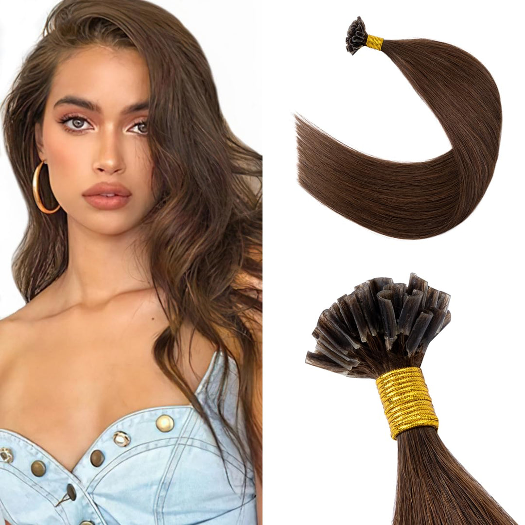 Extensions Echthaar Bondings Haarverlängerung Glatt Natürlich Weich Haarteil Keratin U Tip 1 Gramm/S