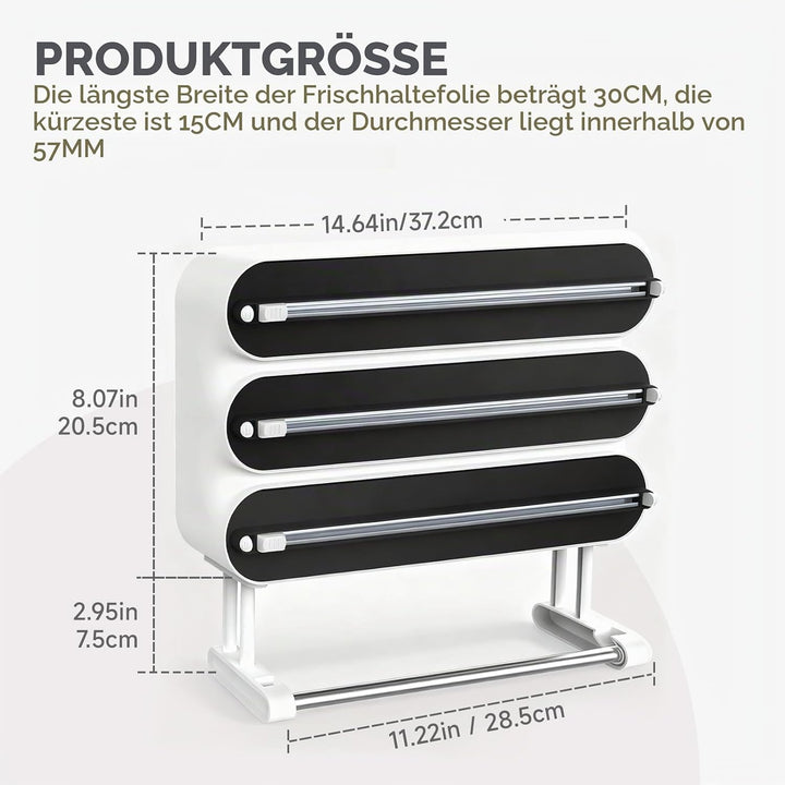 Küchenrollenhalter Wand,Frischhaltefolienspender und alufolie schublade,Alufolienspender und frischh