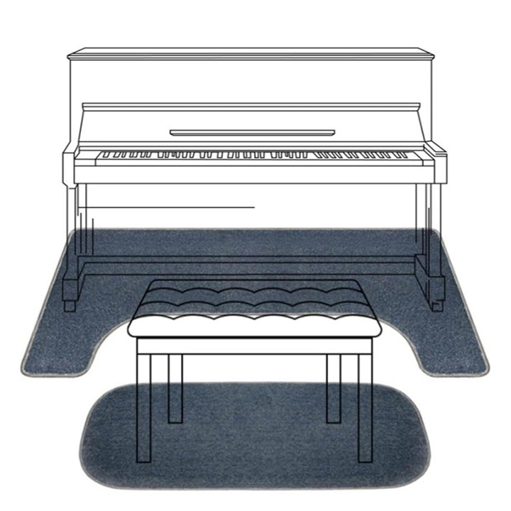 PPGE HOME Schalldammung Teppich Klavier, Klavier Schalldämmung Matte, Boden Schallschutz Teppich Sch
