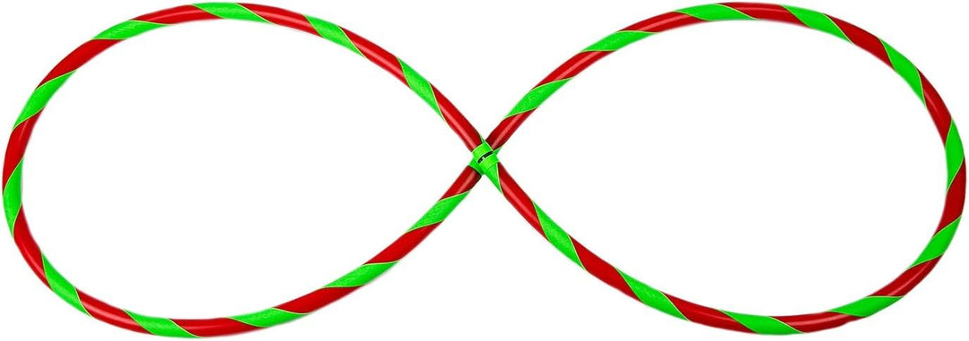 Hula-Hoop-Reifen, faltbar, Ø 90/95/100 cm Rot-Grün Ø90cm, Rot-Grün Ø90cm