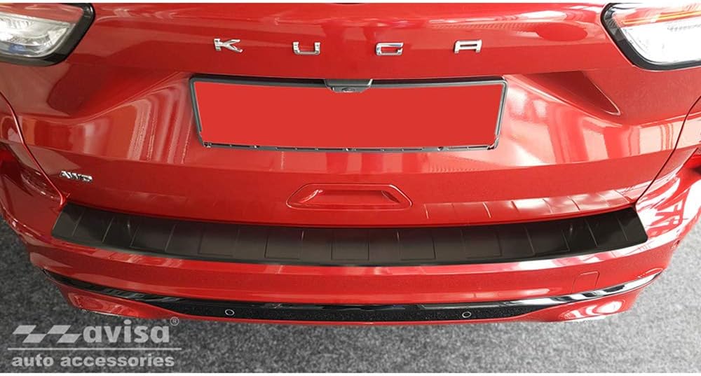 Avisa Schwarz Edelstahl Heckstossstangenschutz kompatibel mit Ford Kuga III ST-Line/Vignale/Hybrid S