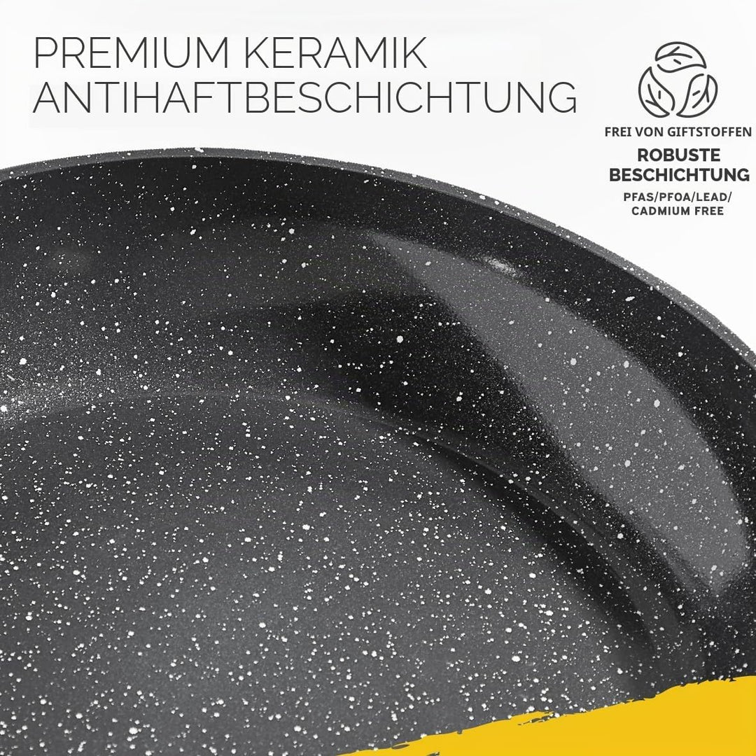 Blackmoor Home Antihaft Bratpfanne 24 cm – Aluminium Pfanne für Induktion, Gas &amp; Elektro, Verstärkte