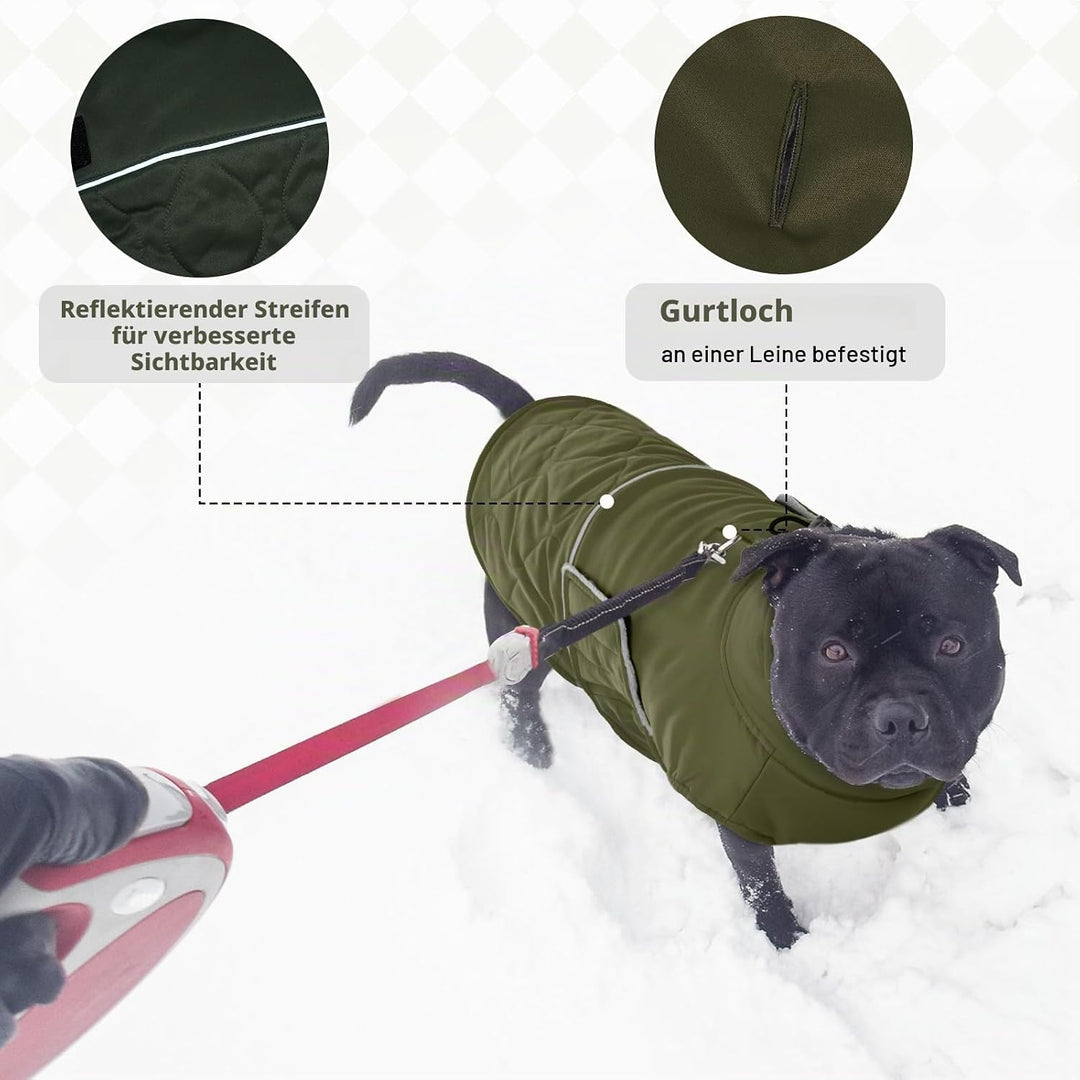 Hundemantel, Wattierend Winterjacke Geschirröffnung, Warme Wintermantel Gefüttert Kleidung Mantel fü
