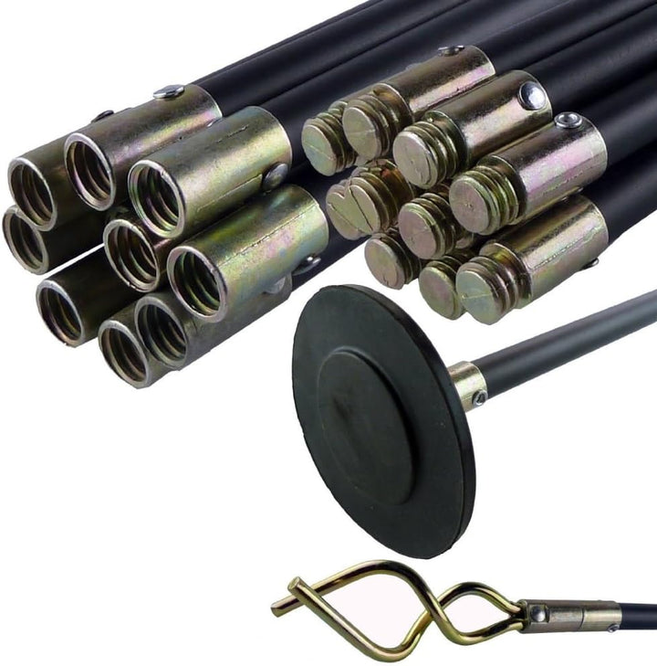 Rolson 60967 Rohrreinigungsschlauch-Set mit Zubehör, 12 Teile