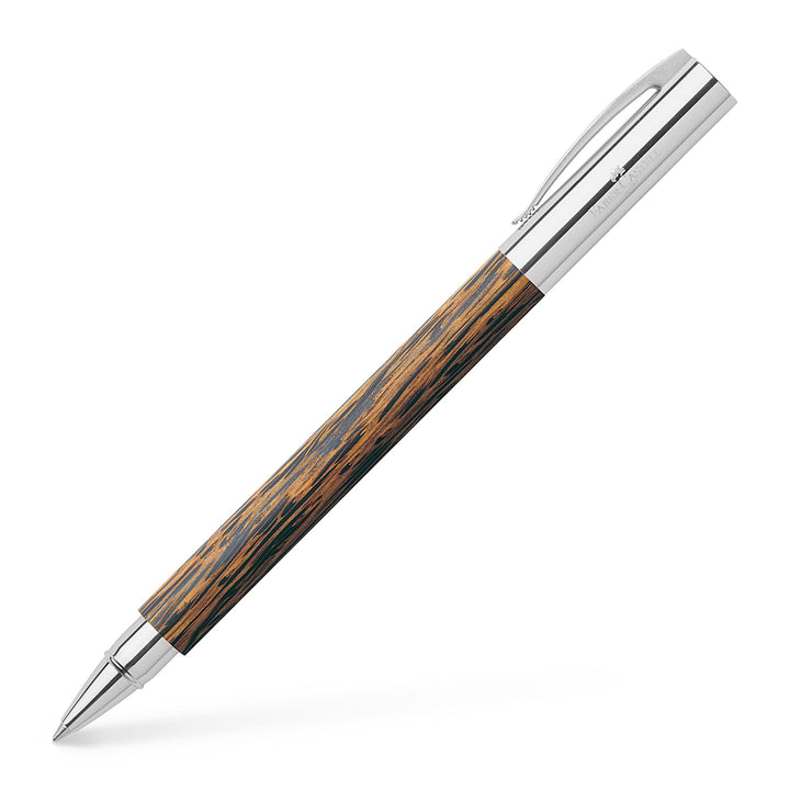 Faber-Castell 148120 - Tintenroller AMBITION Cocos, Metallspitze: 0,7 mm, inklusive Geschenkverpacku