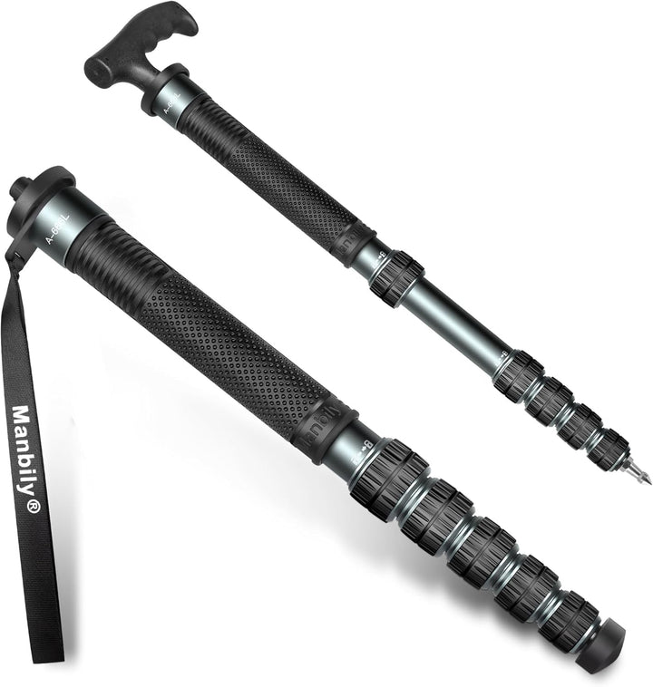 Manbily 32mm Einbeinstativ für Kameras 44cm-174cm aus Aluminium Monopod Stativ DSLR Reise-Einbeinsta